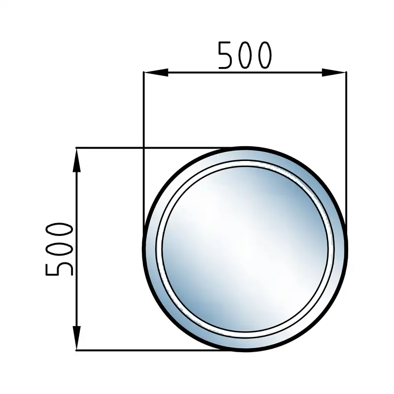 آینه آسان نصب فارابی مدل بک لایت کد CR17S031/2