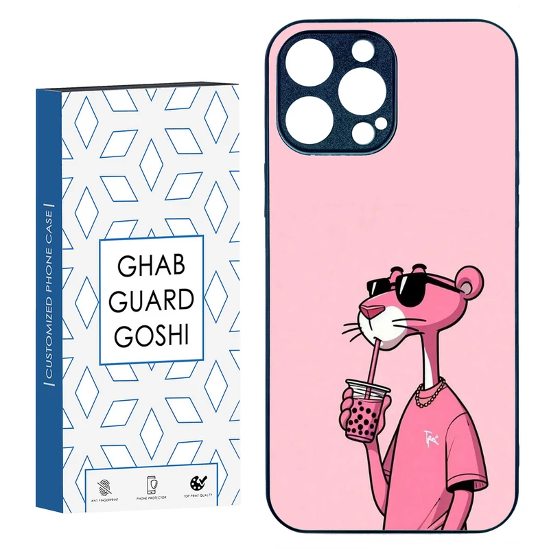 کاور قاب گارد گوشی طرح پلنگ صورتی کد TPU-213 مناسب برای گوشی موبایل اپل IPHONE 15 PRO MAX
