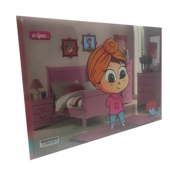 پوشه دکمه دار کلیپس طرح happy time