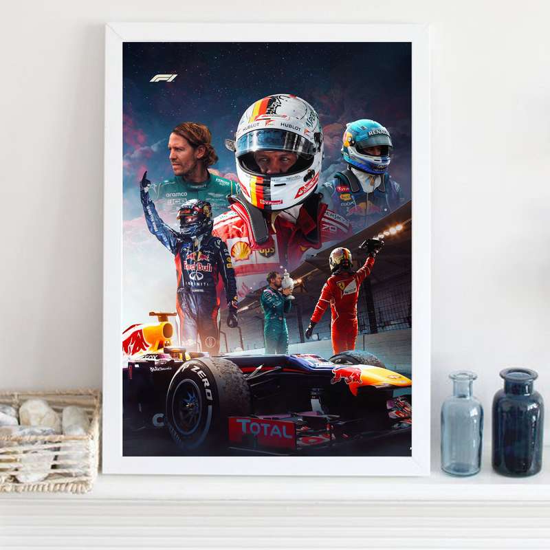 تابلو مدل فرمول یک سباستین وتل Vettel کد LA-F1G1021 تابلو مدل فرمول یک سباستین وتل Vettel کد LA-F1G1021