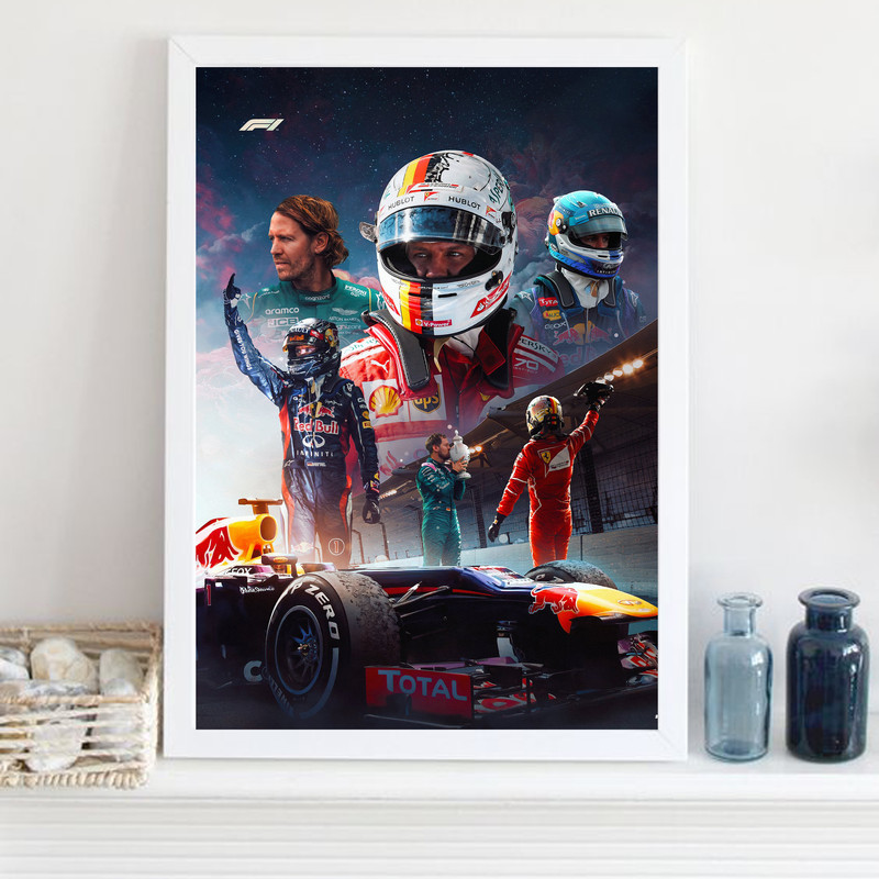 تابلو مدل فرمول یک سباستین وتل Vettel کد LA-F1G1021 تابلو مدل فرمول یک سباستین وتل Vettel کد LA-F1G1021