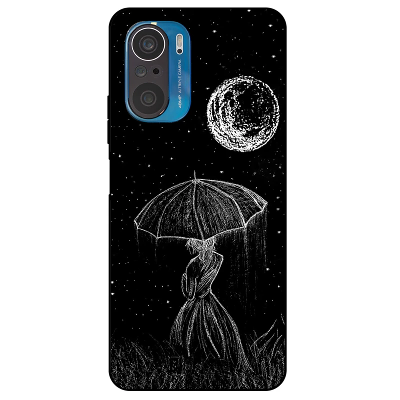 کاور مگافون طرح دختر و ماه مدل 1369 مناسب برای گوشی موبایل شیائومی Mi 11i 5G / 11X / 11 X Pro  
