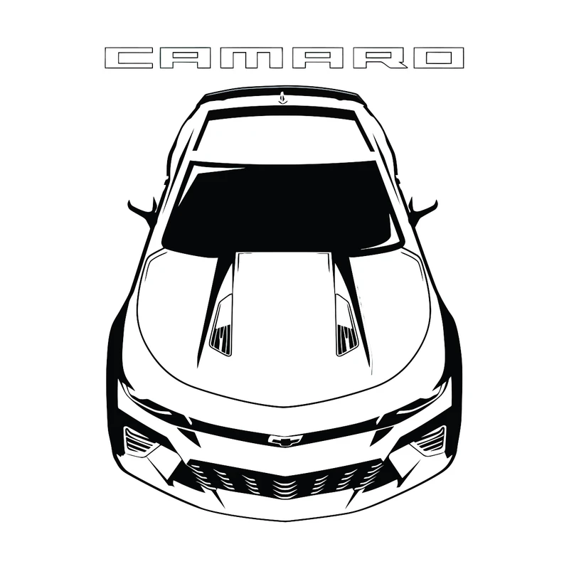 برچسب لپ تاپ پویا مارکت طرح کامارو کد 3027