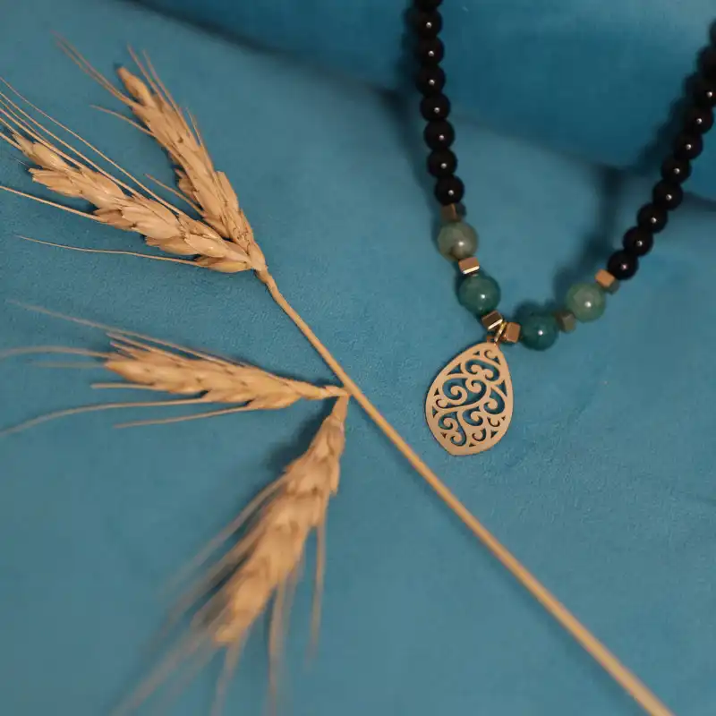 گردنبند طلا 18 عیار زنانه الن نار مدل اسليمي ELN10355