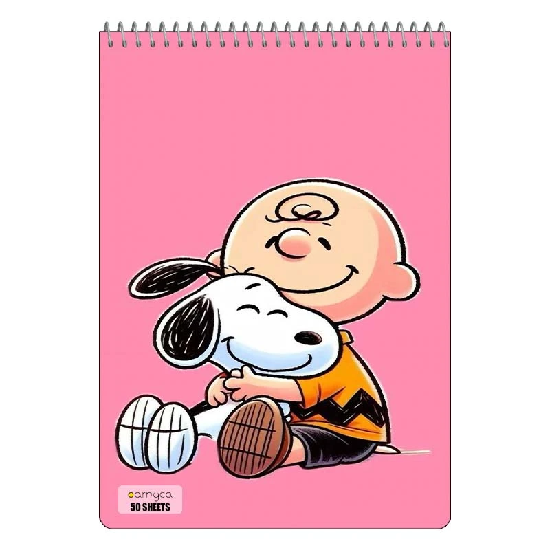 دفتر نقاشی 50 برگ سیمی کارنیکا طرح فیلم بادام زمینی ها مدل The Peanuts کد 34167