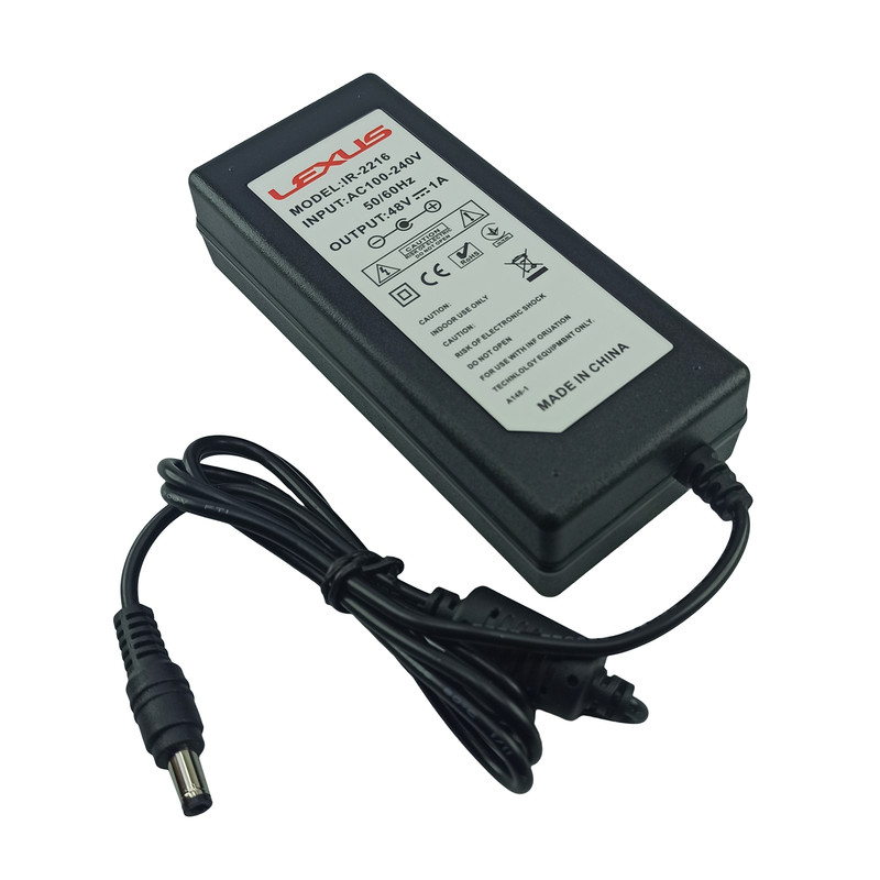 آداپتور 48 ولت 1 آمپر لکسوس مدل IR-2216 آداپتور 48 ولت 1 آمپر لکسوس مدل IR-2216