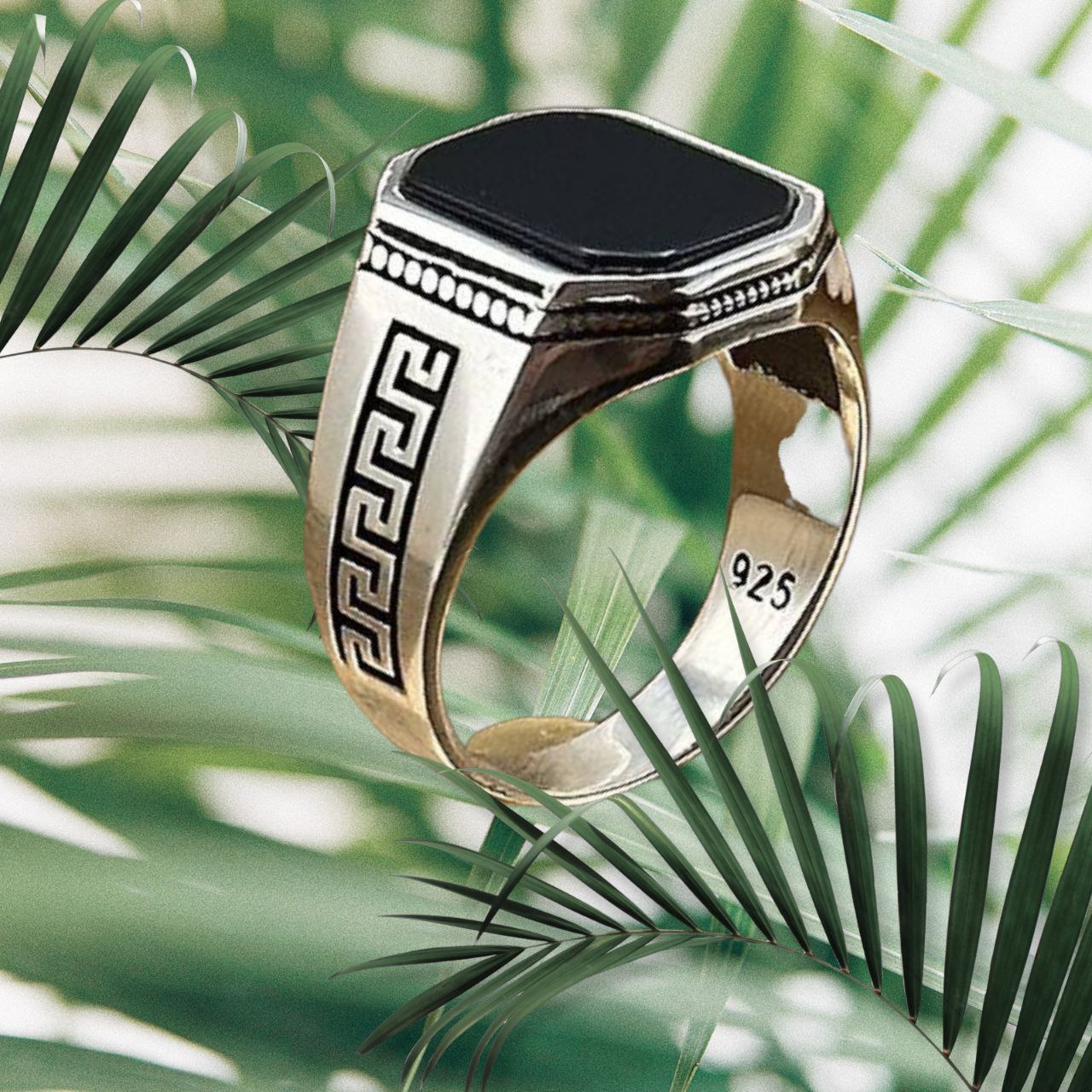 انگشتر نقره مردانه مدل اسپورت RZZDEH-042