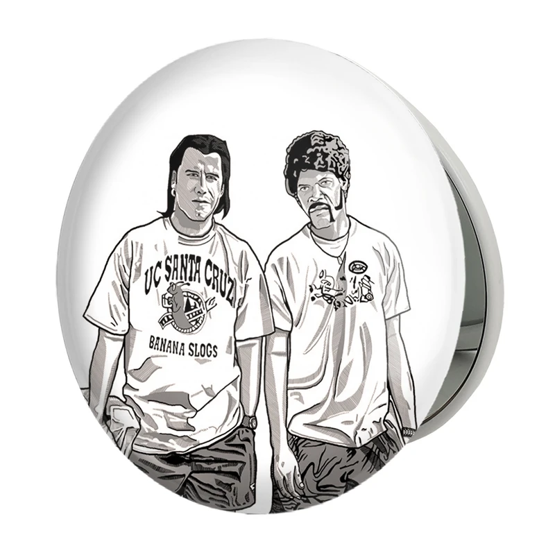 آینه جیبی خندالو طرح سریال پالپ فیکشن Pulp Fiction مدل تاشو کد 13843 