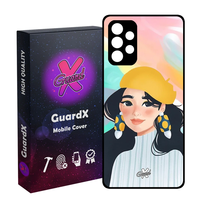 کاور گارد ایکس طرح دختر مدل Glass10261 مناسب برای گوشی موبایل سامسونگ Galaxy A32 4G