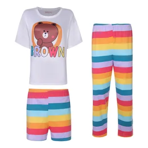 ست 3 تکه لباس راحتی زنانه مدل خرسی