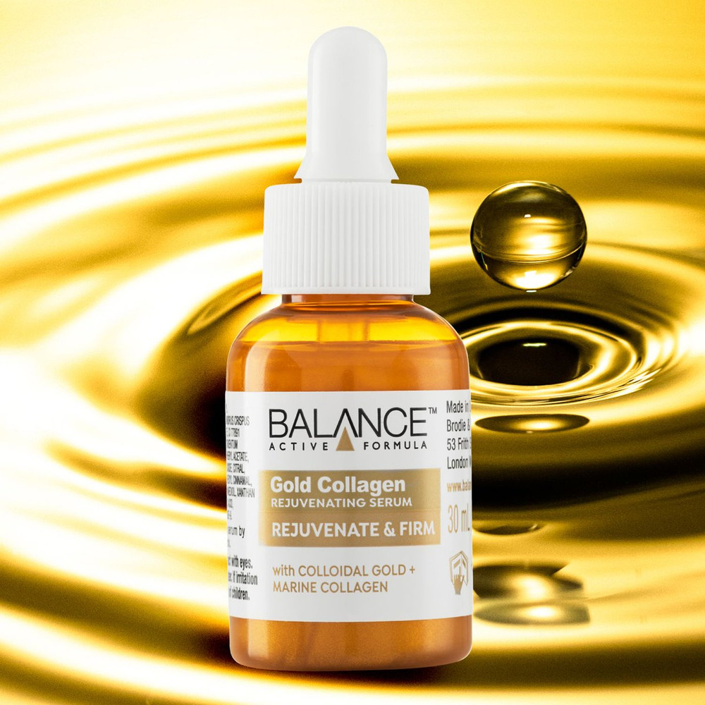 سرم ضد چروک بالانس مدل Gold + Marine Collagen حجم 30 میلی لیتر