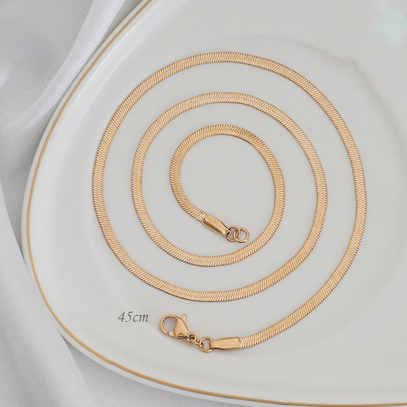 زنجیر زنانه ژوپینگ مدل هرینگبون کد X289