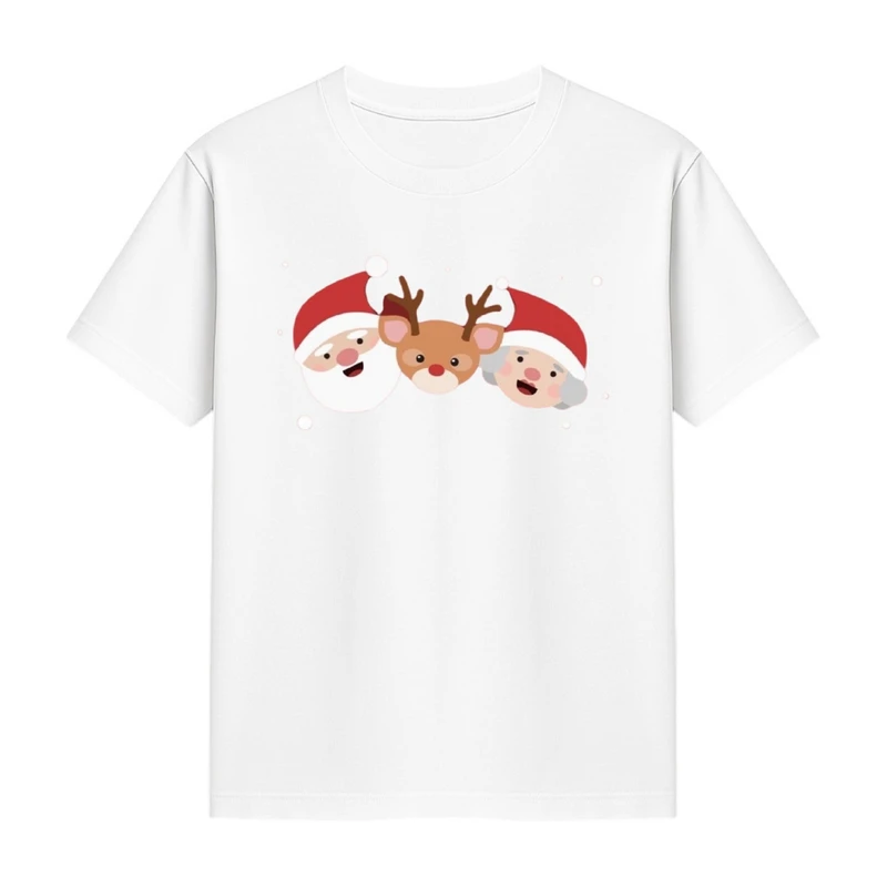 تی‌شرت آستین کوتاه دخترانه مدل کریسمسی کد p14 