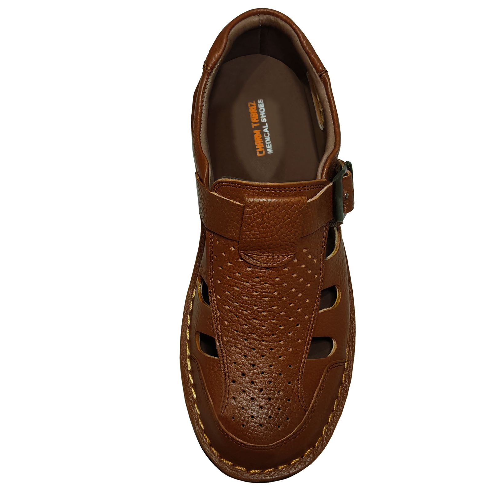 صندل مردانه چرم تبریز مدل ارتوپدیک -  - 11