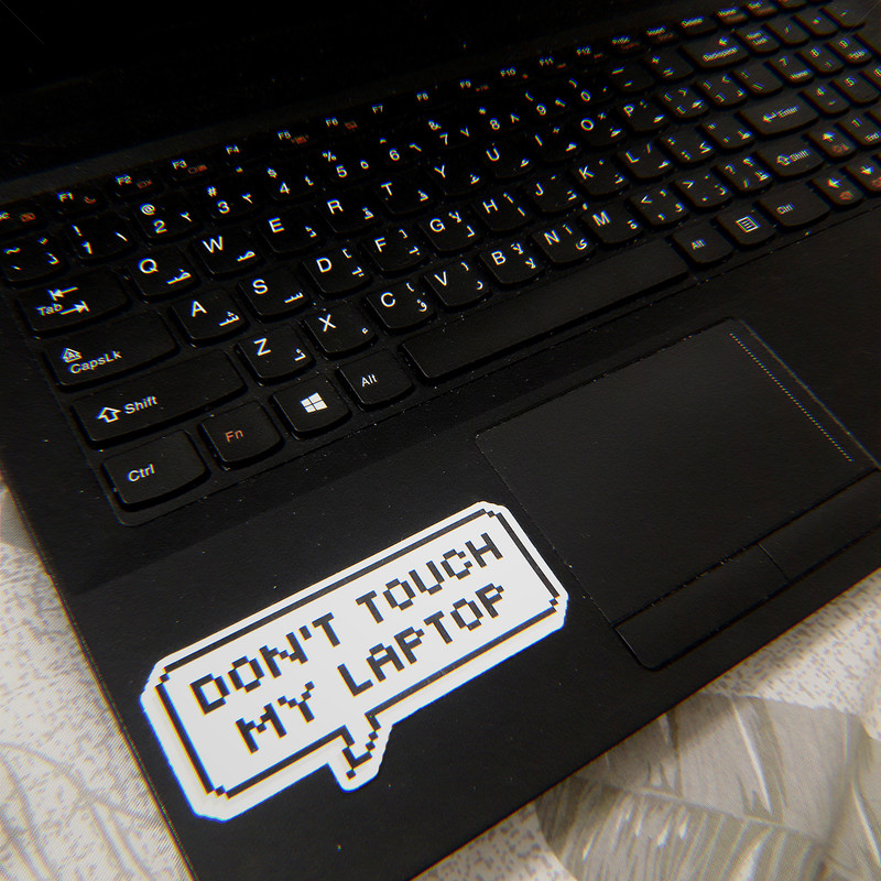 استیکر لپ تاپ مدل Dont Touch My Laptop کد 040