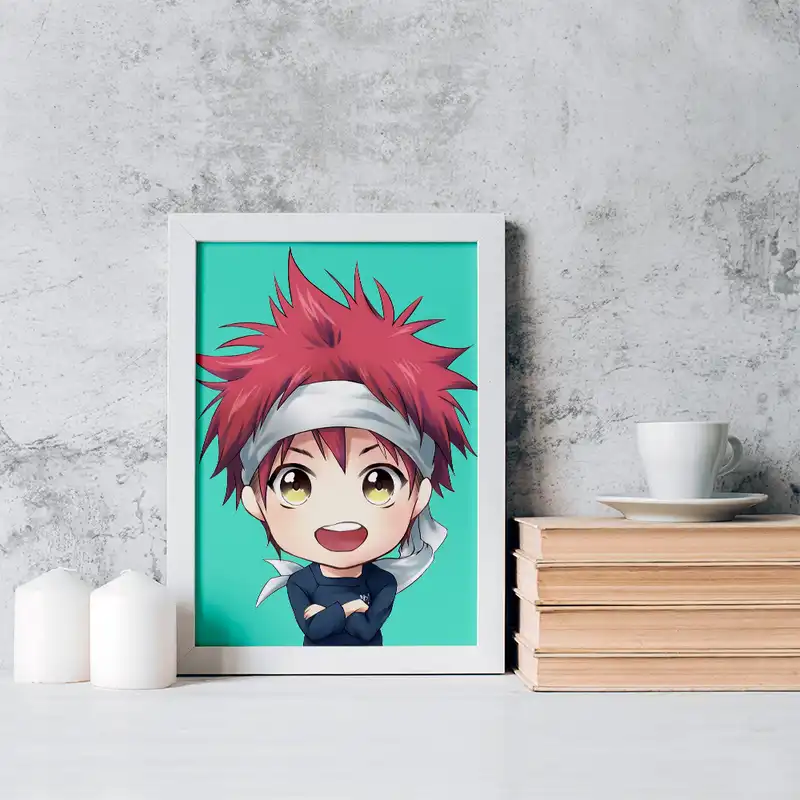 تابلو خندالو مدل سوما انیمه جنگ غذاها کد 17006