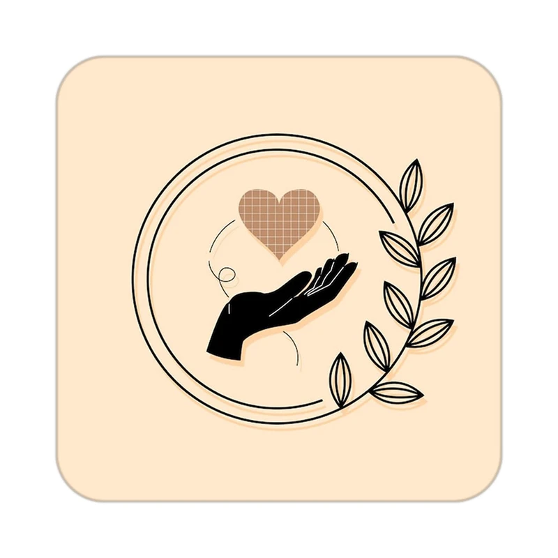 زیر لیوانی کاکتی طرح عاشقانه مدل mp38219