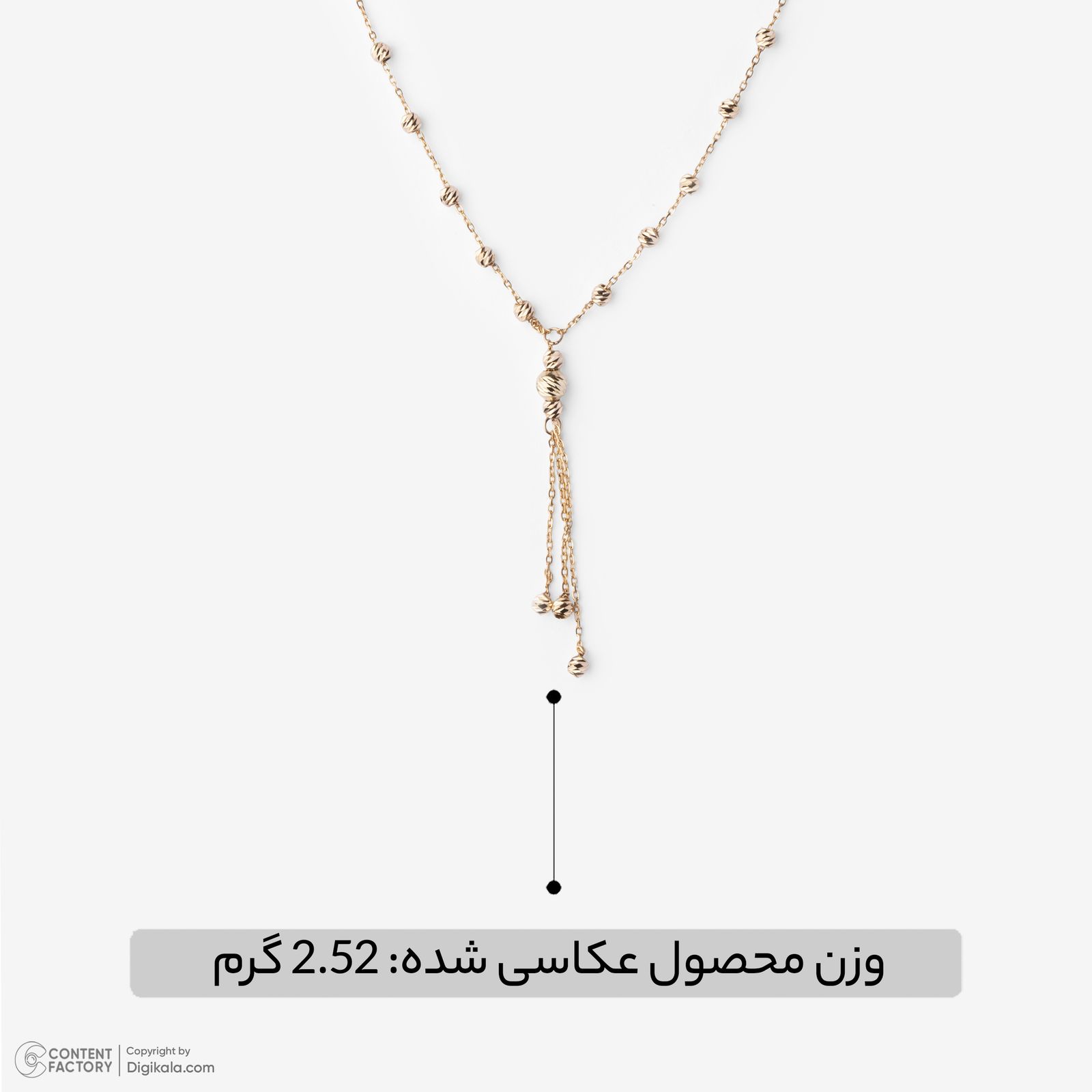 گردنبند طلا 18 عیار زنانه با زنجیر البرنادو گلدم مدل 2PE145004 -  - 4
