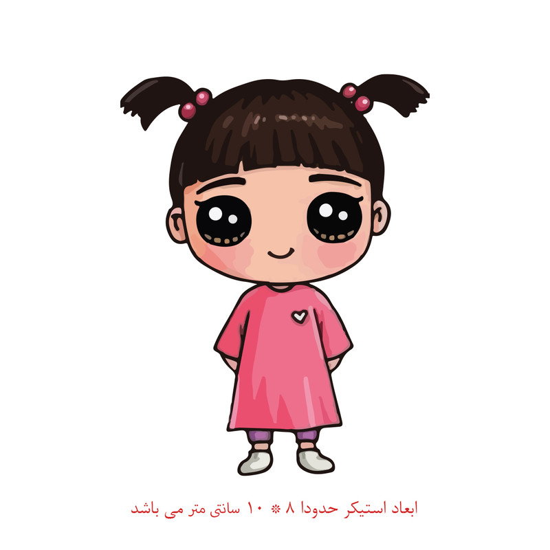 برچسب لپ تاپ طرح دختر بچه کد 818