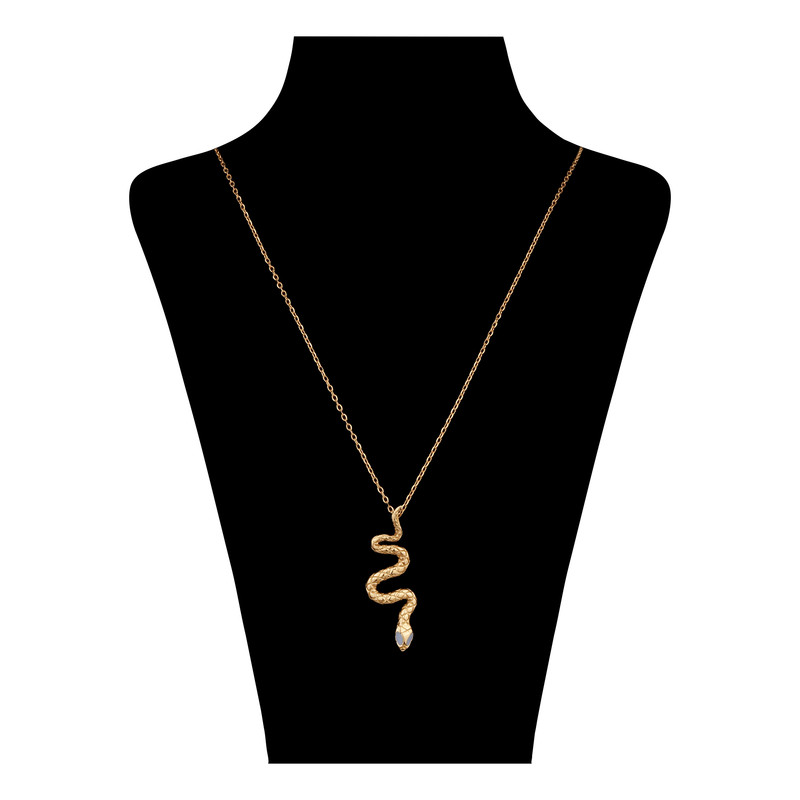 گردنبند طلا 18 عیار زنانه درگونه مدل مار