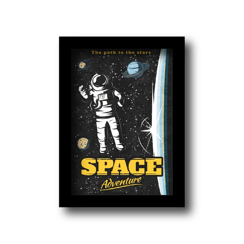 تابلو مدل ناسا و فضا طرح فضانورد و راه ستارگان کد KM-NASA22