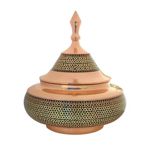 شکلات خوری خاتم کاری مسی کد 28