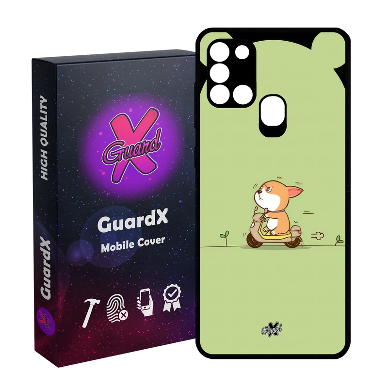 کاور گارد ایکس طرح سگ مدل Glass10660 مناسب برای گوشی موبایل سامسونگ Galaxy A21s