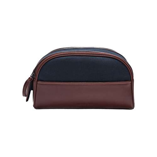 کیف لوازم بهداشتی مردانه ماسیمو دوتی مدل DOUBLE ZIP AND LEATHER DETAILS