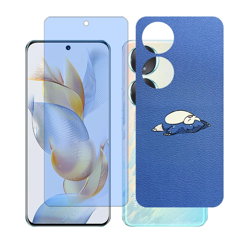 محافظ صفحه نمایش آنتی بلو گلس مدل Together مناسب برای گوشی موبایل آنر 90 به همراه برچسب پوششی پشت گوشی