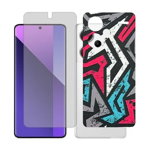 Glass Together model matte Screen Protector Suitable for Xiaomi Redmi Note 13 Pro Plus Mobile Phone with Back cover sticker
