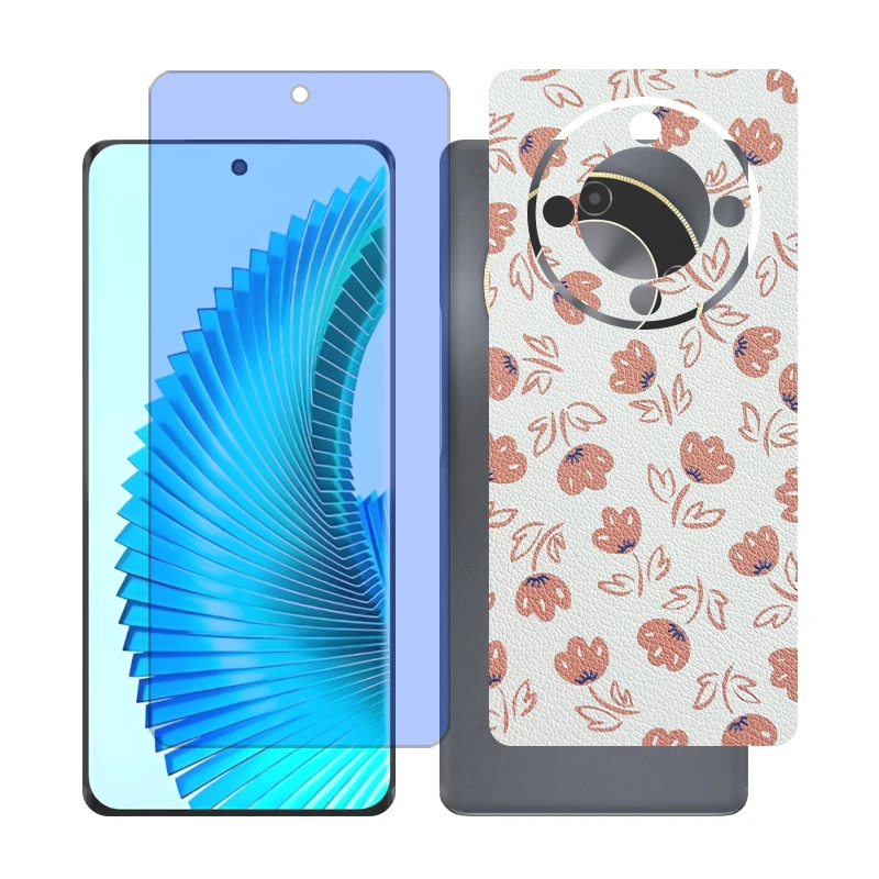 محافظ صفحه نمایش بلو کات گلس مدل together مناسب برای گوشی موبایل آنر X9b به همراه برچسب پوششی پشت گوشی
