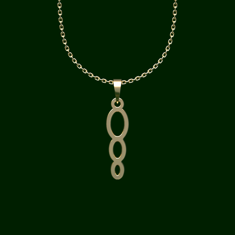 گردنبند طلا 18 عیار زنانه مدوپد مدل حلقه کد PP2-1-1064