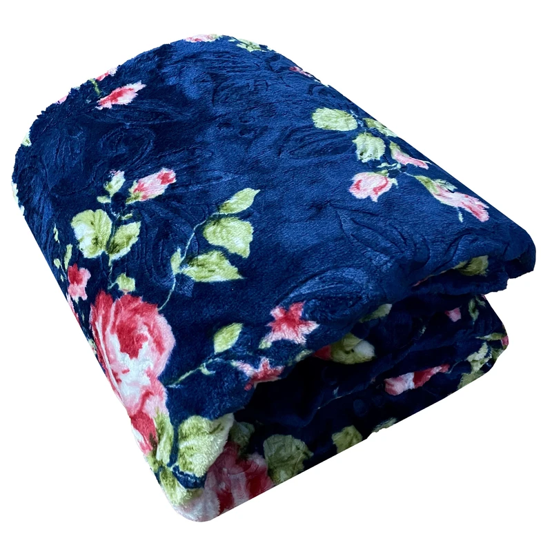 پتو 1 نفر هنرمند مدل گل ابریشمی  سایز 220x160 سانتی‌متر