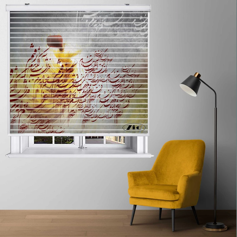 پرده زبرا زیو مدل OI 7076 سایز 150x150 سانتی متر