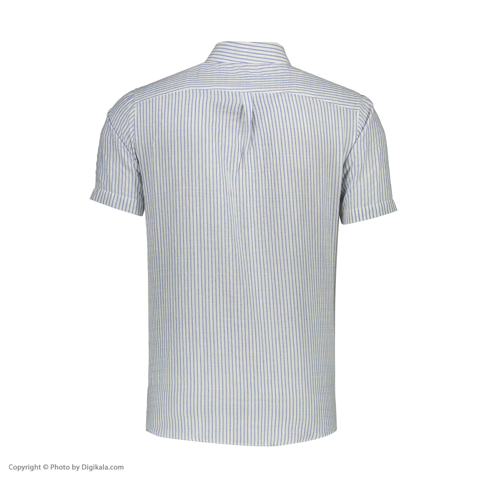 پیراهن آستین کوتاه مردانه آر اِن اِس مدل 12201372-blue -  - 3