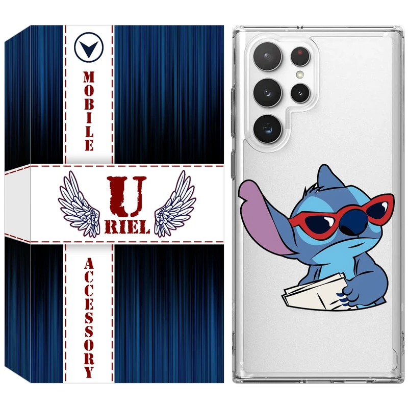 کاور یوریل مدل Clear کد 69 طرح  استیچ مناسب برای گوشی موبایل سامسونگ Galaxy S22 Ultra