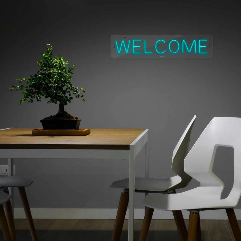 چراغ دیواری نئون دیزاین طرح Welcome_TBL