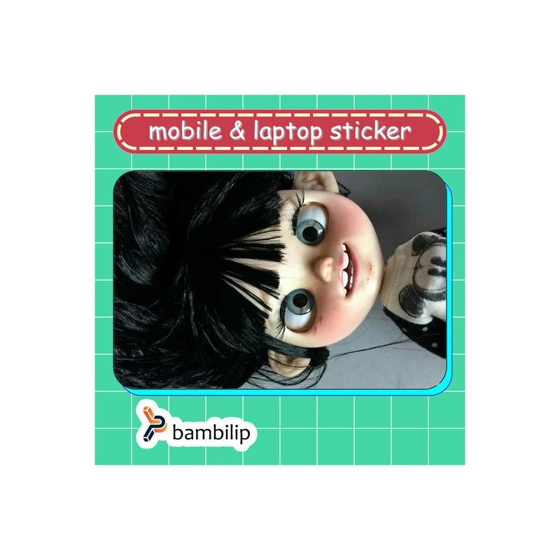 استیکر بامبیلیپ مدل کارت عابر طرح دخترشیطون کد 3000097