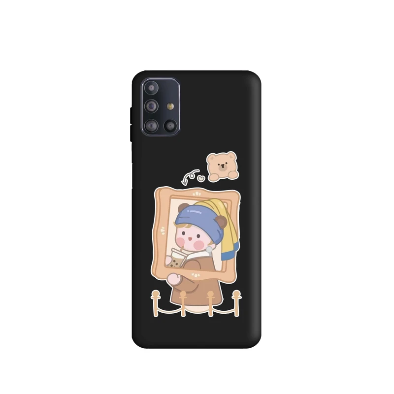 کاور طرح دخترانه هنری کد m2471 مناسب برای گوشی موبایل سامسونگ Galaxy M31s