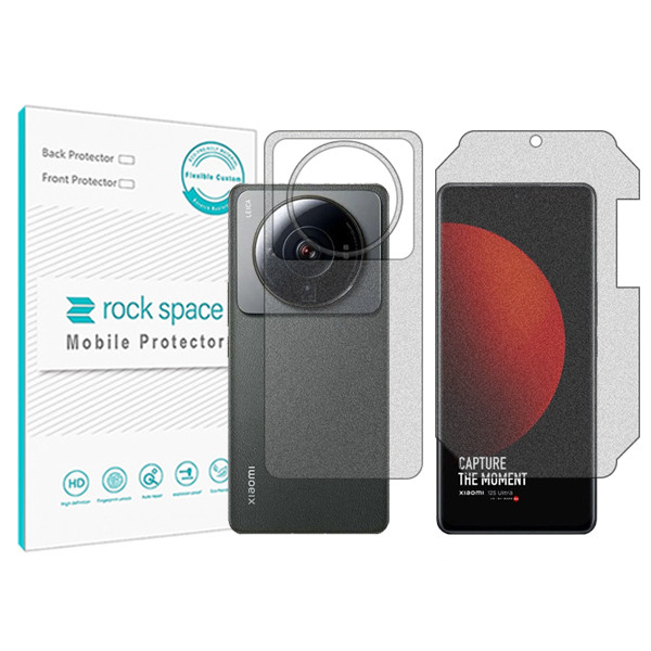 محافظ صفحه نمایش مات راک اسپیس مدل HyMTT مناسب برای گوشی موبایل شیائومی 12S Ultra به همراه محافظ پشت گوشی 