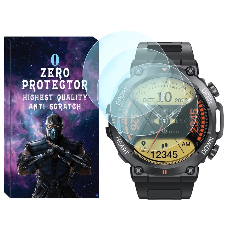 محافظ صفحه نمایش شیشه‌ای زیرو مدل SH-ZR مناسب برای ساعت هوشمند هپی تاچ K59 / K59 Pro بسته سه عددی