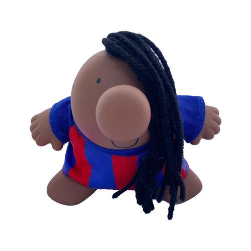 عروسک پالیز طرح لباس بارسلونا  مدل مستر دماغ ارتفاع 8 سانتی متر