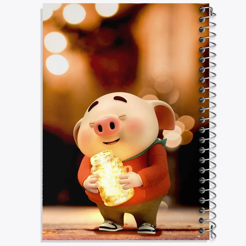 دفتر مشق 100 برگ خندالو طرح بچه خوک کد 2964