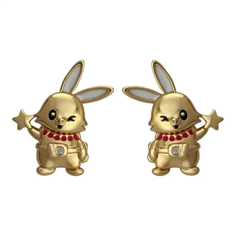 گوشواره زنانه ژوپینگ مدل خرگوش کد E4950