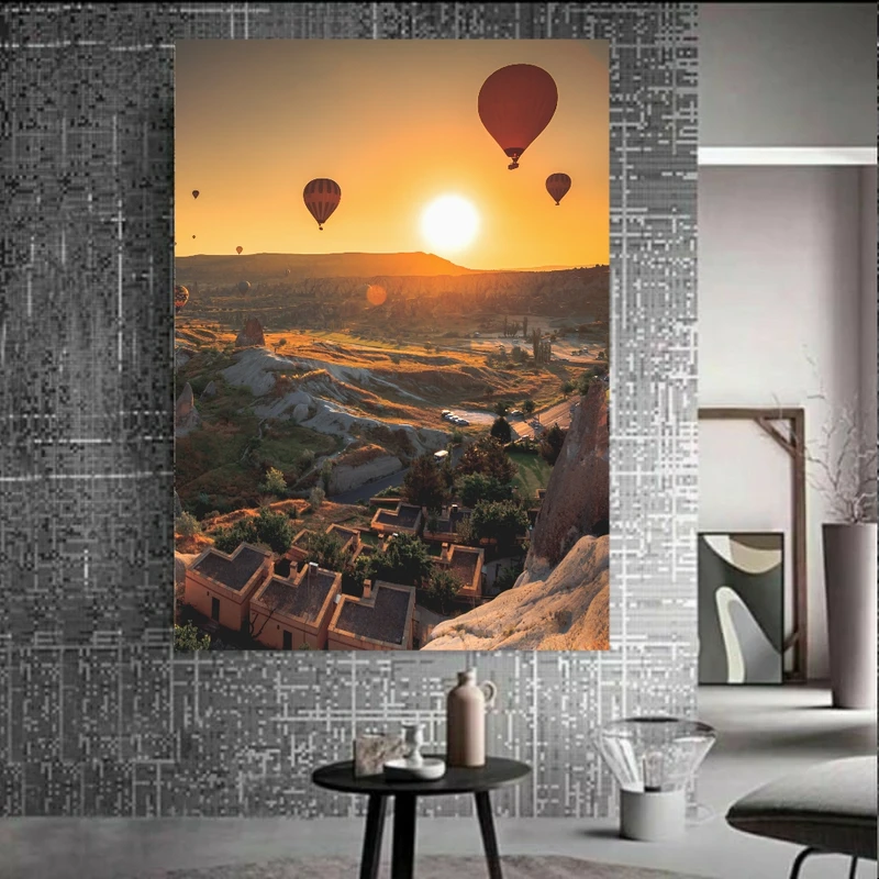 استیکر طرح بالون بر فراز آسمان کد BK1174