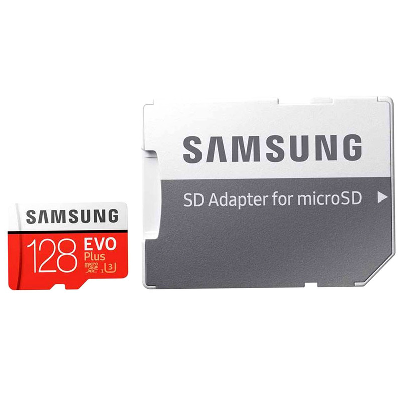 کارت حافظه microsdxc مدل evo Plus کلاس 10 استاندارد UHS-I U3 سرعت 100Mbps ظرفیت 128 گیگابایت به همراه آداپتور Sd