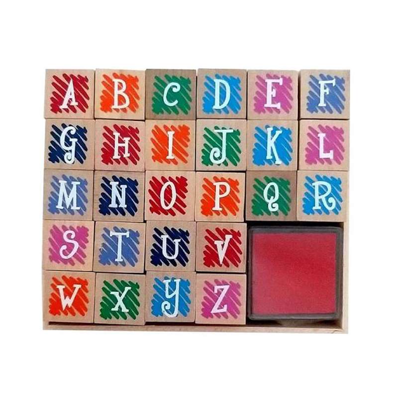 مهر مدل حروف انگلیسی رنگی مجموعه 27 عددی