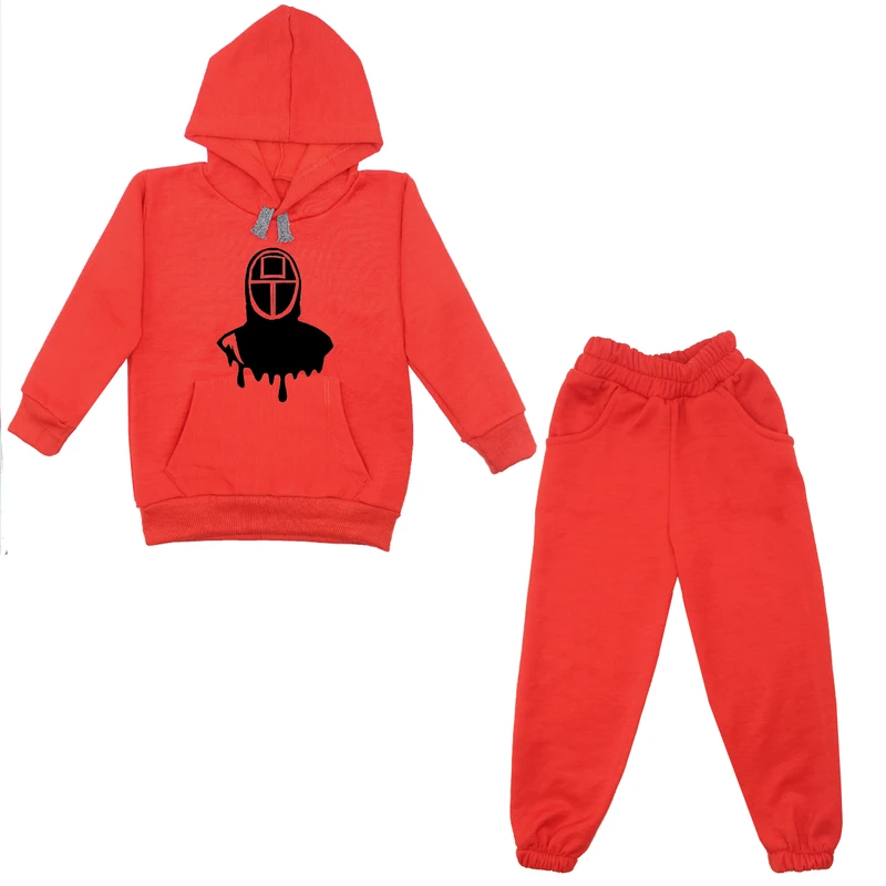 ست هودی و شلوار پسرانه مدل A104 Squid Game