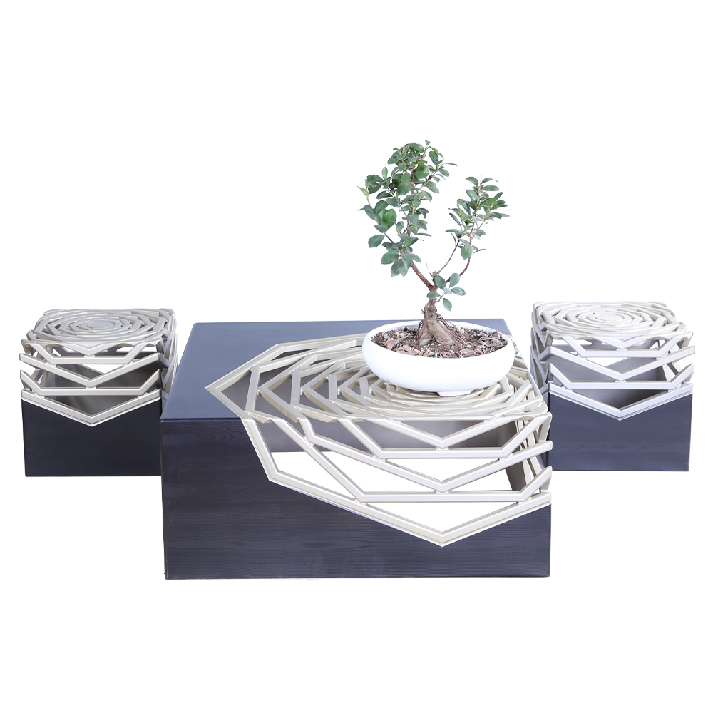 میز عسلی مدل 2580 مجموعه 3عددی