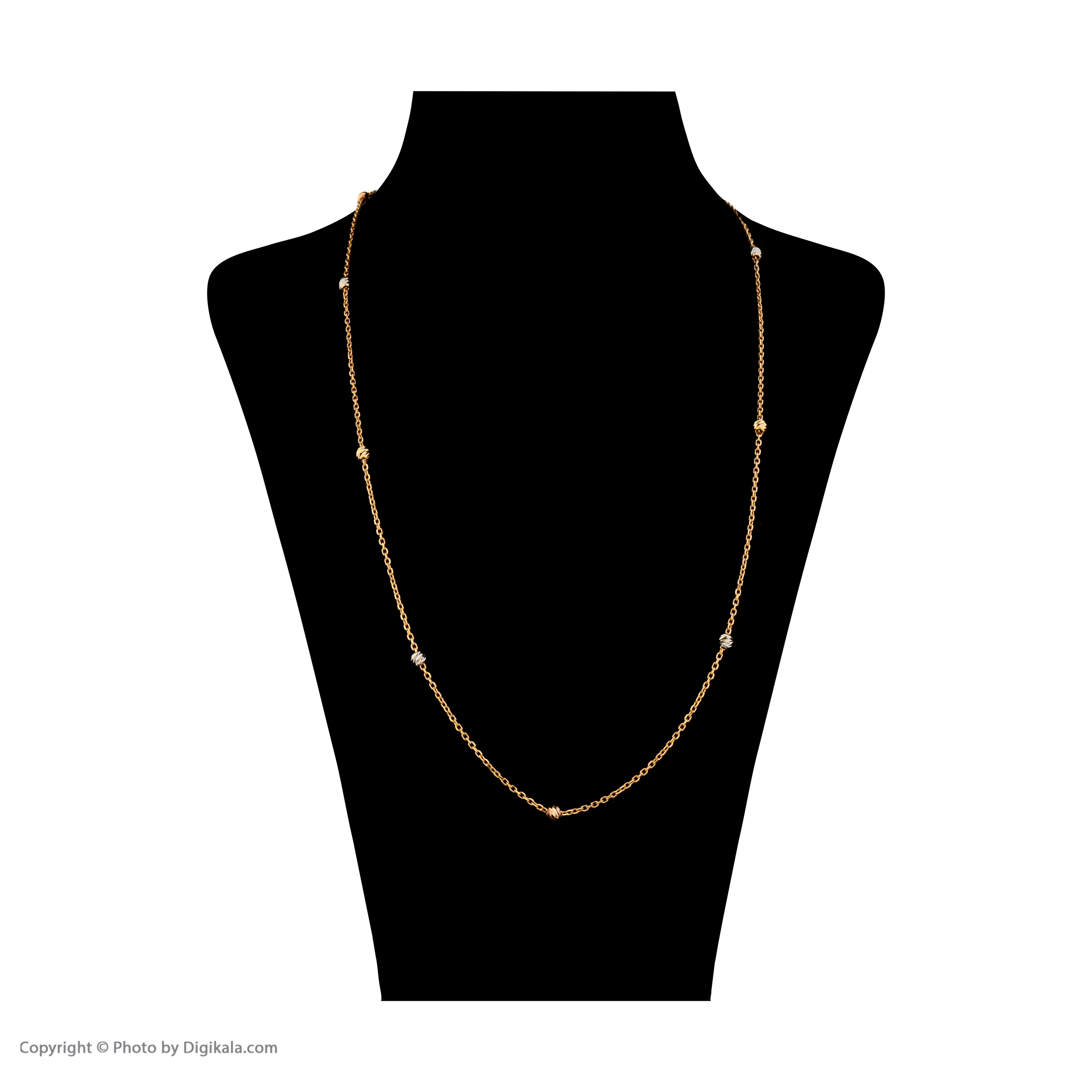 گردنبند طلا 18 عیار زنانه مایا ماهک مدل MM1544 طرح گوی تراش -  - 2